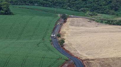 Iniciada pavimentação asfáltica na Linha São Lourenço em Xanxerê