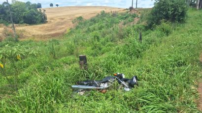 Duas pessoas ficam feridas em acidente na SC-480 em Ipuaçu