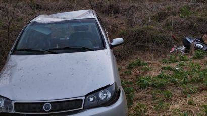 Capotamento é registrado na BR-282 em Faxinal dos Guedes