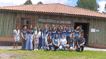 Estudantes da EMEB Aparecida visitam Museu do Contestado durante as aulas de história