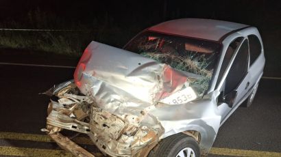 Colisão frontal deixa quatro pessoas feridas em Xanxerê