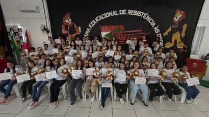 Alunos do 5º ano se formam no Proerd em Bom Jesus