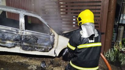 Incêndio destrói veículo no bairro Santa Terezinha em Xaxim