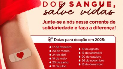 Abertas inscrições para ação de doação de sangue em dezembro