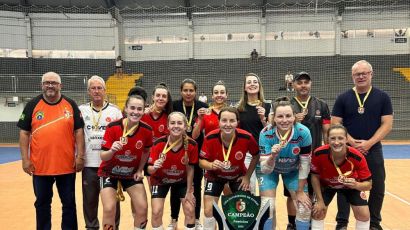 SME Xanxerê é campeã da Liga Catarinense de Futsal Feminino Adulto