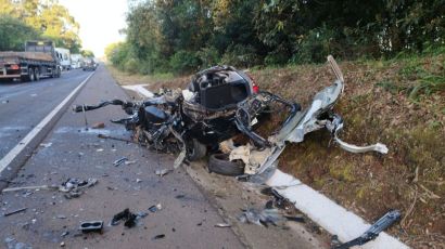 Condutor morre em grave colisão na BR-282 em Vargeão