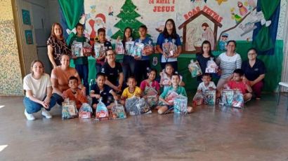 SCFV Crescendo e Aprendendo participa de ação natalina em parceria com a Seicho-No-Ie