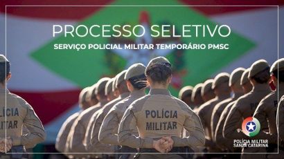 PMSC abre inscrições para cerca de 1,4 mil vagas de policial militar temporár