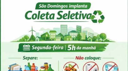 São Domingos implanta coleta seletiva no município