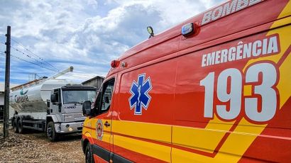 Motorista de caminhão sofre choque elétrico durante trabalho no interior de Vargeão