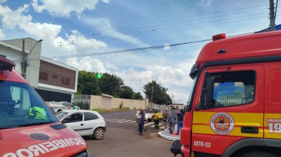 Colisão deixa duas pessoas feridas no Centro de Abelardo Luz