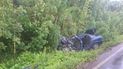Mãe e filhos morrem em grave acidente em Passos Maia