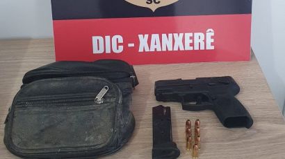 Xanxerê: Suspeito de homicídio é interrogado e polícia apreende arma utilizada no crime  