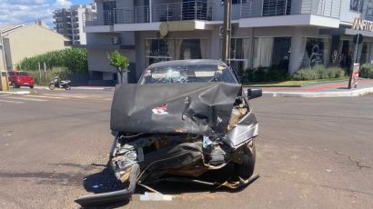 Três pessoas ficam feridas em acidente de trânsito em Xanxerê