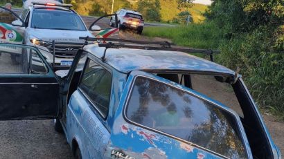 Veículo furtado é recuperado e homem é preso por receptação em Ponte Serrada