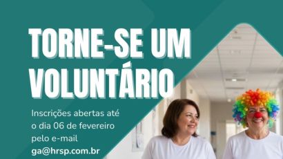 Hospital Regional São Paulo abre inscrições para voluntários