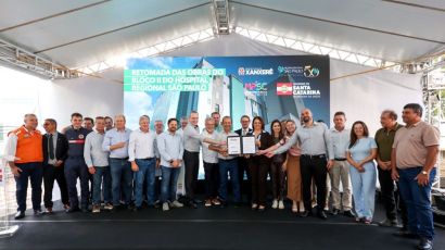 Governador de SC anuncia retomada das obras do Bloco II no Hospital Regional São Paulo
