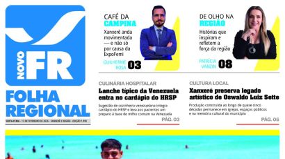 Jornal Folha Regional  circula com notícias da região