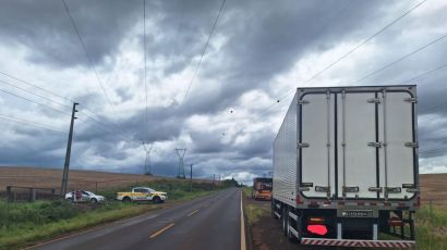 Motorista cochila ao volante e causa acidente na SC-155 em Xanxerê
