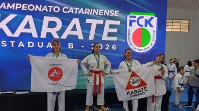 Atletas de Xanxerê conquistam pódio na 1ª fase do Catarinense de Karatê