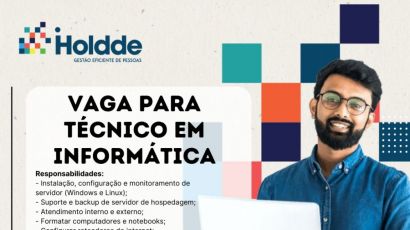 VAGA PARA TÉCNICO EM INFORMÁTICA