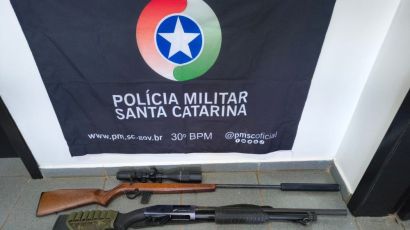PM prende autor de violência doméstica e apreende armamento em Faxinal dos Guedes