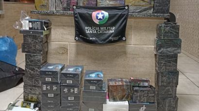 Polícia apreende cigarros eletrônicos e mercadorias irregulares em Abelardo Luz