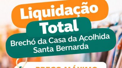 Brechó da Casa da Acolhida terá liquidação total neste final de semana