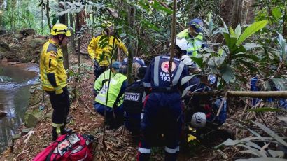 Homem fica ferido após queda em pedreira em Xanxerê