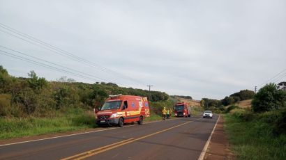 Saída de pista é registrada na SC-480 entre Xanxerê e Bom Jesus