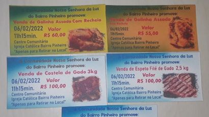 Comunidade do bairro Pinheiro realiza venda de assados neste domingo (06)