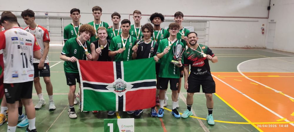 Vôlei masculino de Xanxerê é campeão da etapa microrregional dos Joguinhos Abertos | Tudo Sobre Xanxerê