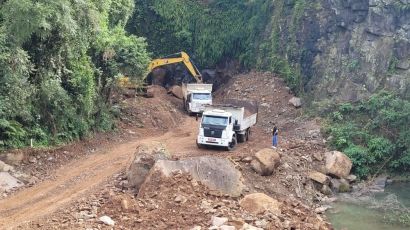 Primeira detonação marca avanço das obras do túnel de macrodrenagem em Xanxerê