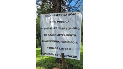 Audiência pública vai debater situação de loteamento clandestino em Xanxerê