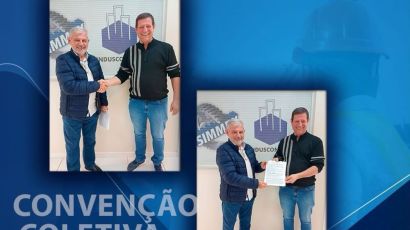 Sinduscon e Siticom firmam convenção coletiva com reajuste de 6%