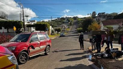 Motociclista fica ferido após colisão com carro em Xanxerê