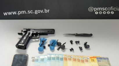 Polícia Militar prende homem por tráfico de drogas e apreende cocaína em Xanxerê