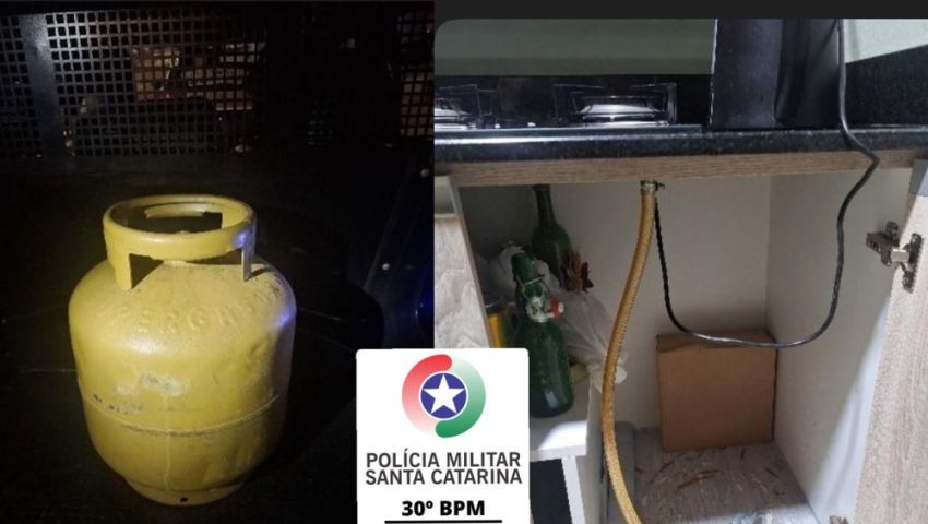 Homem é preso em flagrante após furtar botijão de gás de residência em Xanxerê
