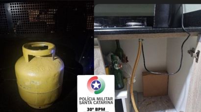 Homem é preso em flagrante após furtar botijão de gás de residência em Xanxerê