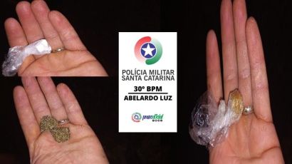 Drogas são apreendidas com casal durante rondas em Abelardo Luz