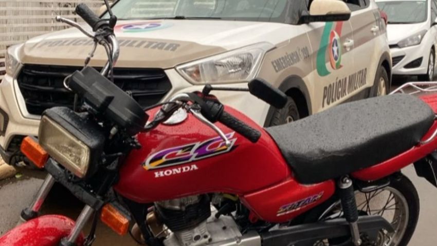 Motocicleta furtada é recuperada e homem é preso por receptação em Xanxerê
