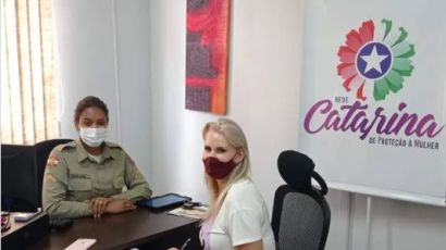 Vereadora visita Polícia Militar de Xanxerê para falar sobre a Rede Catarina