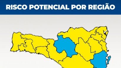 Matriz de Risco Regionalizado aponta 13 regiões no nível alto e quatro no moderado