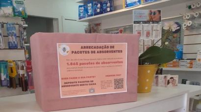 Leo Clube Ômega Xanxerê doará mais de 1,8 mil pacotes de absorventes para o Projeto Virei Lua