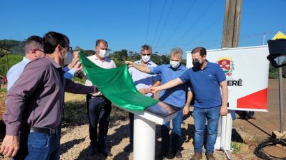 Prefeitura inaugura pavimentação asfáltica de rodovia que dá acesso ao frigorífico Arvoredo