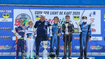 Piloto Gabriel Moura conquista segundo lugar na abertura da Copa SPR Light de Kart, em Penha