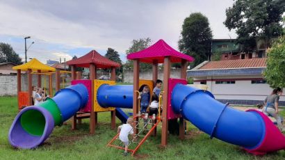 Secretaria de Educação de Xanxerê faz a manutenção e ampliação dos parques infantis