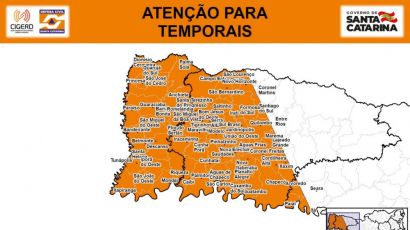 Xanxerê registra cerca de 50mm de chuva nas últimas horas 