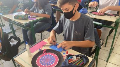 Projeto de escola em Xanxerê une as disciplinas de Arte e Matemática 