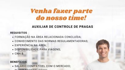 Auxiliar de controle de pragas 